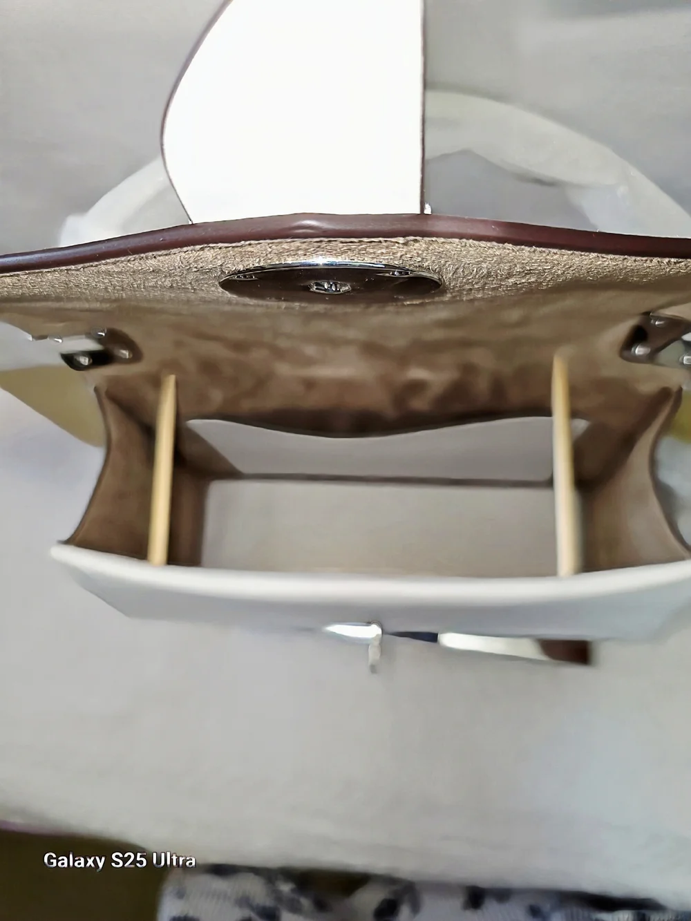 MICHAEL Michael Kors Greenwich Medium Saffiano Leather Satchel In Optic White